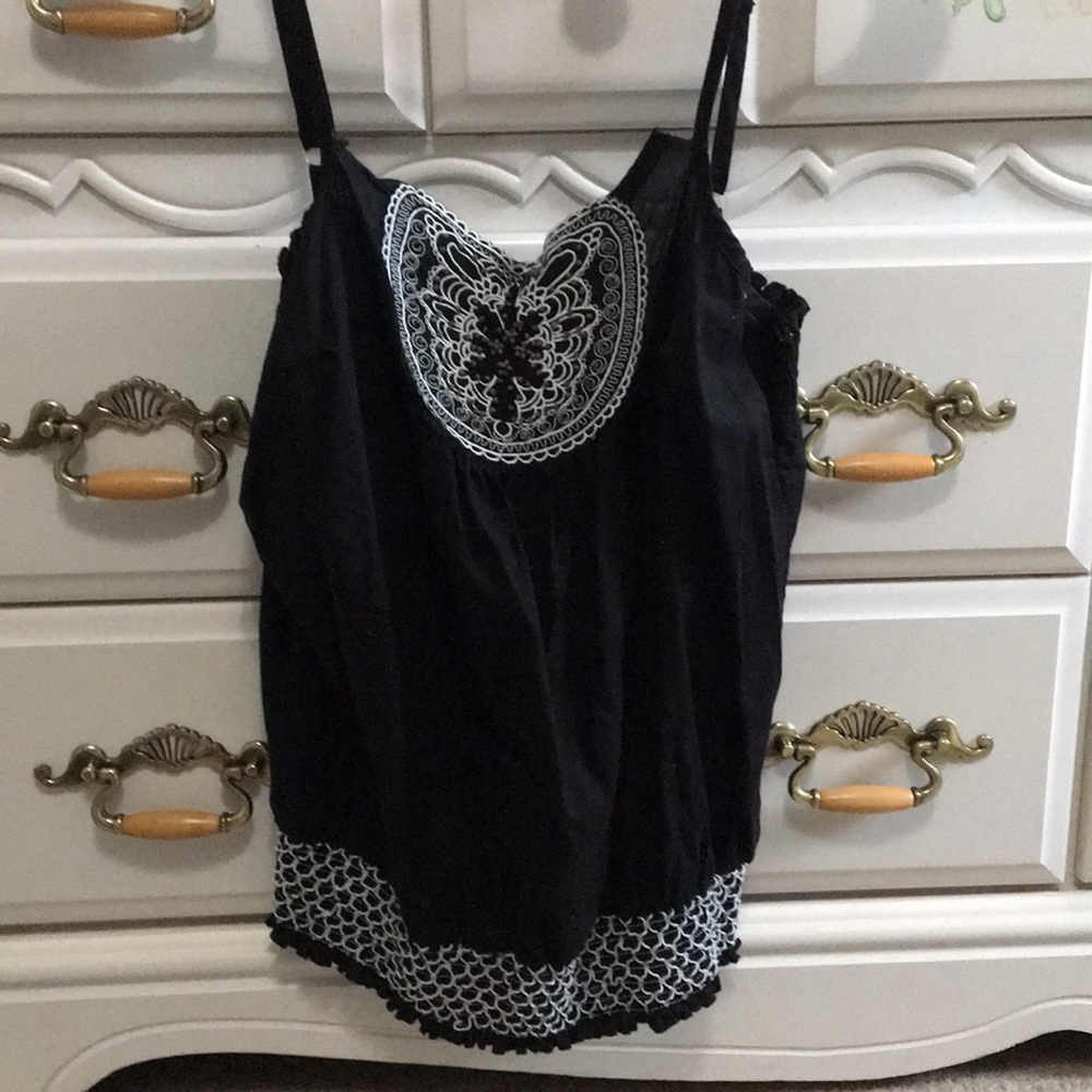 Black tank top